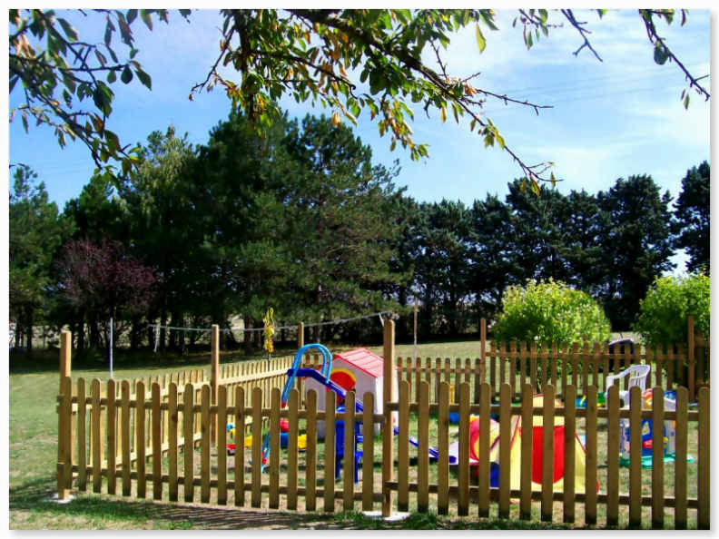 Secure enclosed children's play area