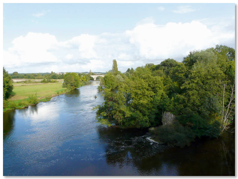 River Creuse with bridge in the distance