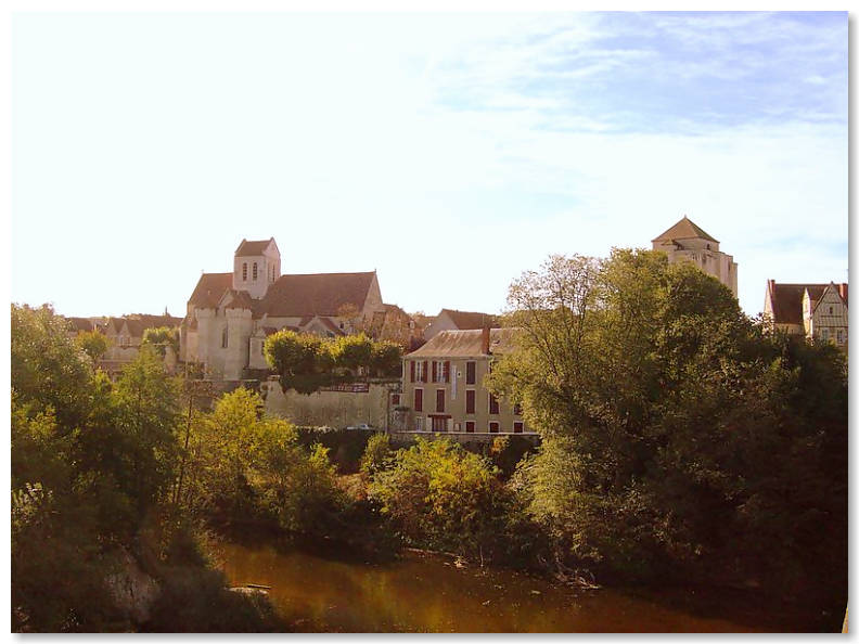 La Roche-Posay town centre in autumn